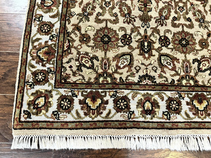 Persian Rug 4x6 Handmade Wool Floral Allover Vintage Oriental Carpet