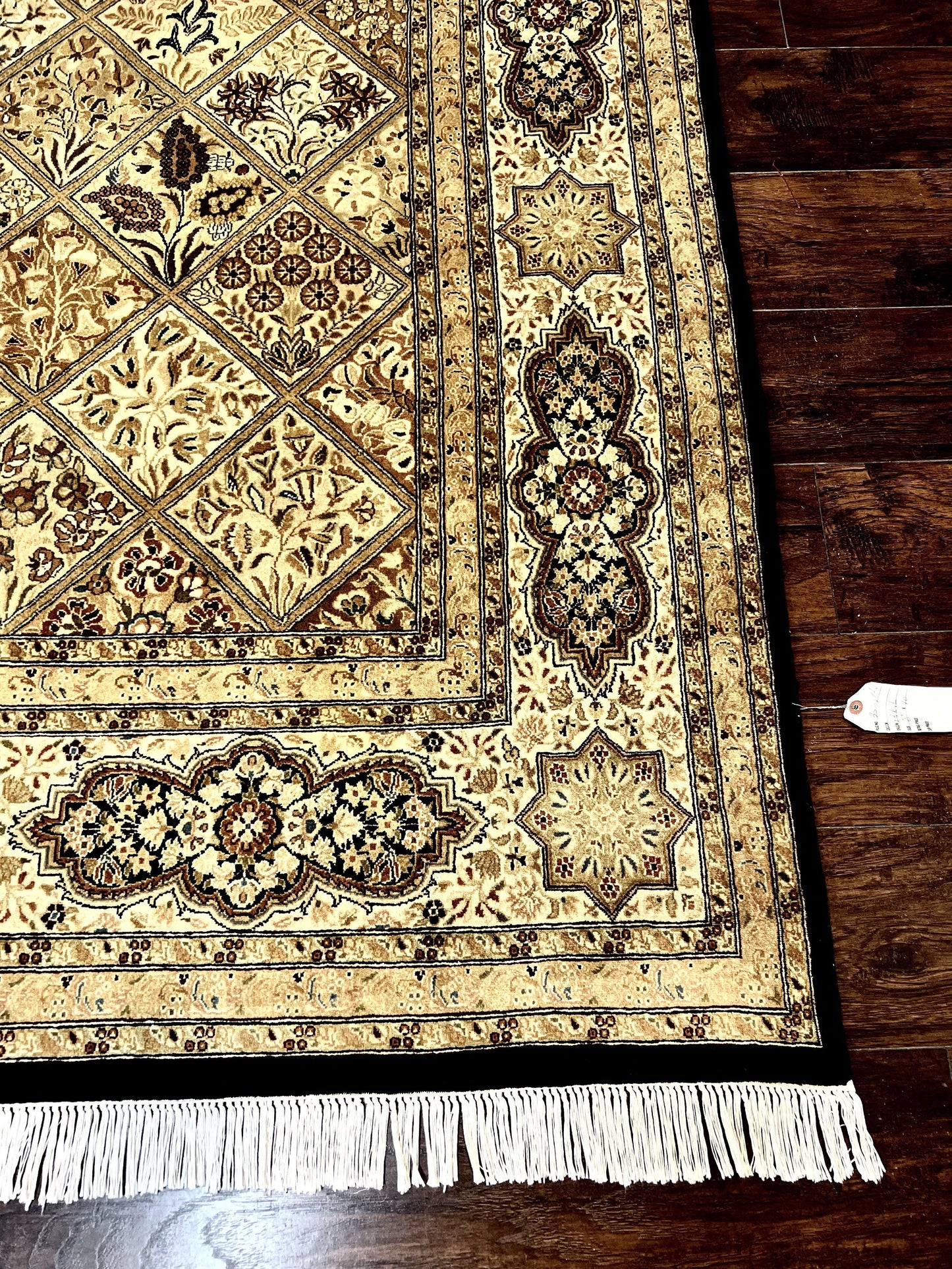 Pak Persian Rug 8x10, Multipanel Kirman Design, Wool Hand Knotted Vintage Carpet, Fine Weave Oriental Rug 8 x 10