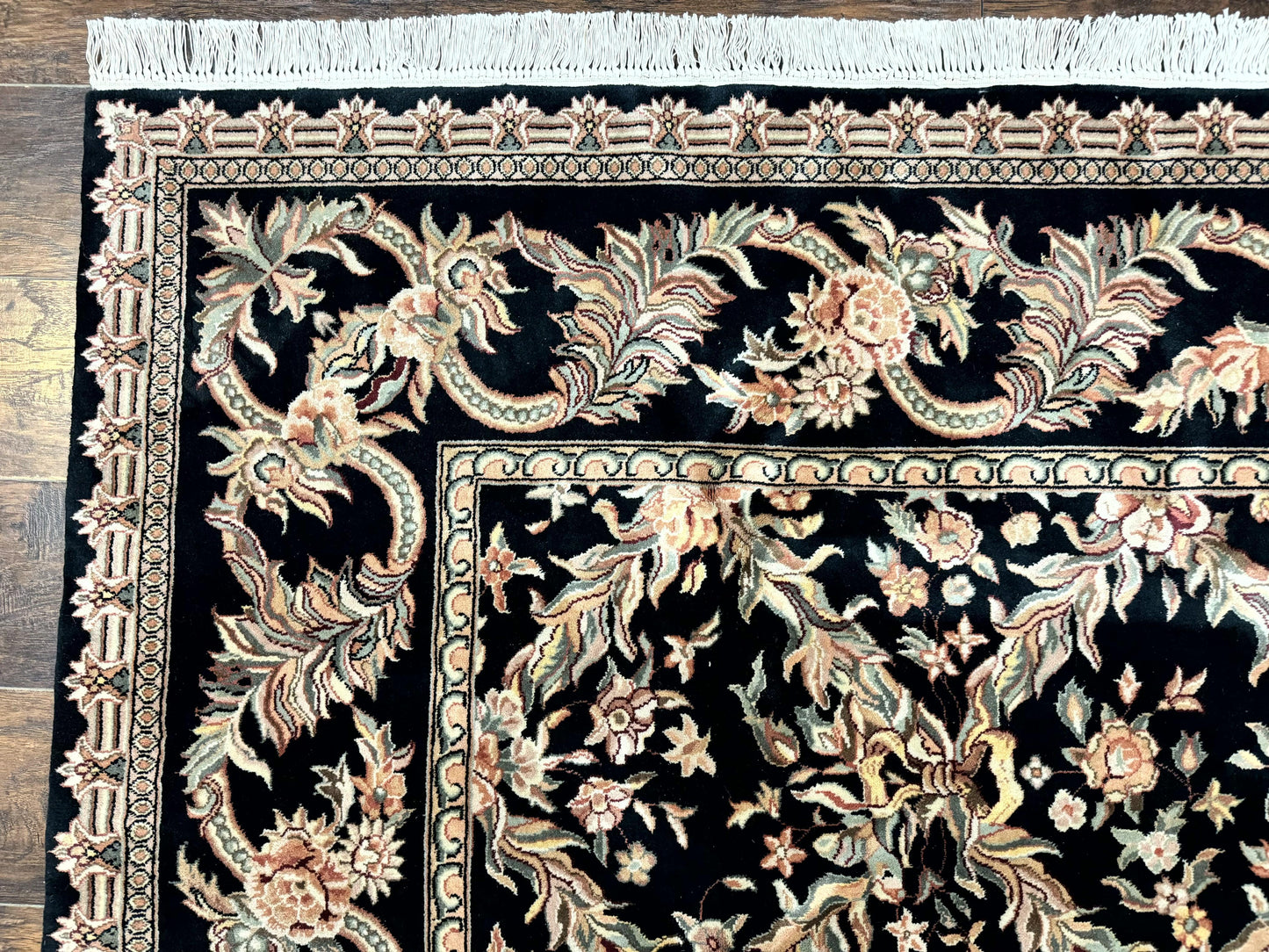 Persian Rug 8x10 Black Handmade Wool Hand Knotted Area Rug