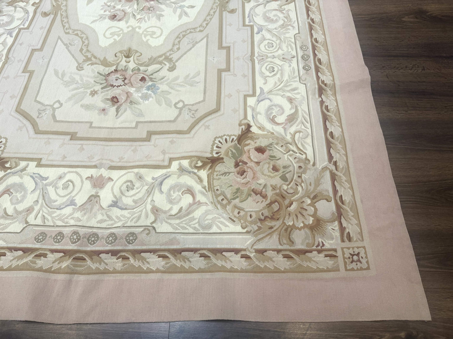 Aubusson Rug 6x9 Vintage Handmade Wool Handknotted European Design