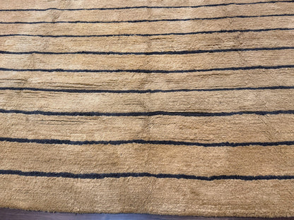 Modern Nepali Rug 13 x 15.6, Palace Size Wool Custom Made Rug, Tan, Large Nepali/Tibetan Carpet