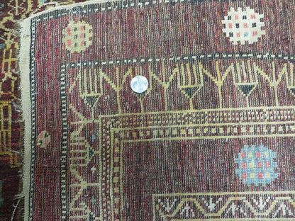 Antique Caucasian Shirvan Wool Rug 52x68 Handmade Colorful Armenian Rug
