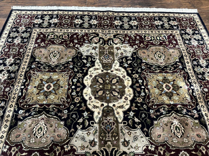 Pak Persian Rug 6x9 Hand Knotted Wool Silk Highlights Vintage Traditional Area Rug