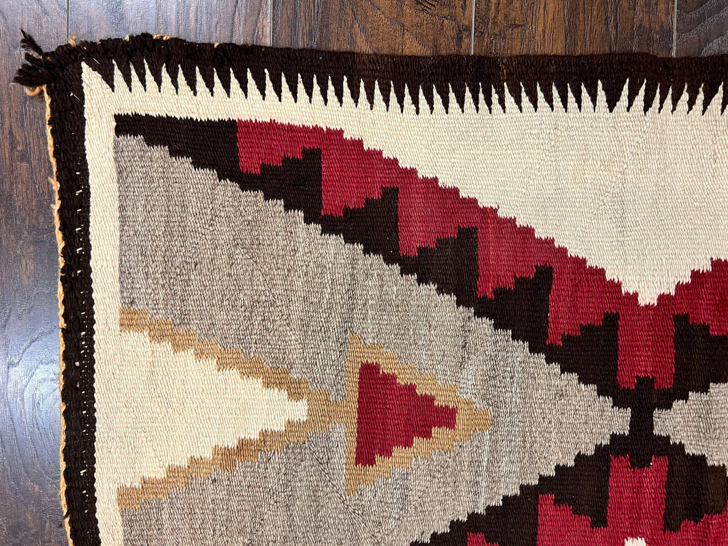Navajo Rug 2x4 Handmade Wool Vintage Native American Textile Collectible
