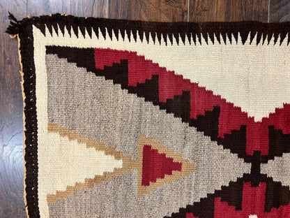 Navajo Rug 2x4 Handmade Wool Vintage Native American Textile Collectible