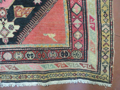Antique Karabagh Caucasian Rug Handmade Wool 56x105 With Organic Dyes