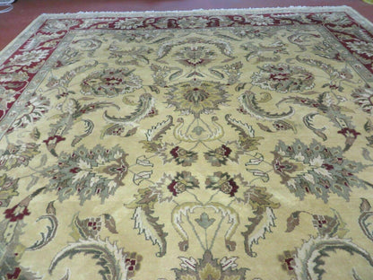 Vintage Handmade Rug Jaipur Tea Washed Hand Knotted Oriental 9x12