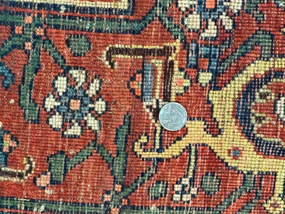 Antique Persian Bidjar Rug 8x12 Hand Knotted Wool Carpet Rare Vintage Persian Treasure