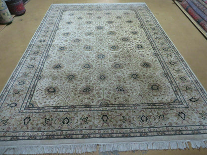 Handmade Wool Rug From Pakistan Oriental Floral 6x9 Vintage Carpet