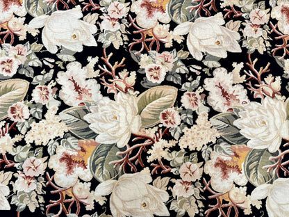 Palace Size Needlepoint Rug 13x17, Extra Large Wool Floral Handmade Carpet, European Design, Botanical