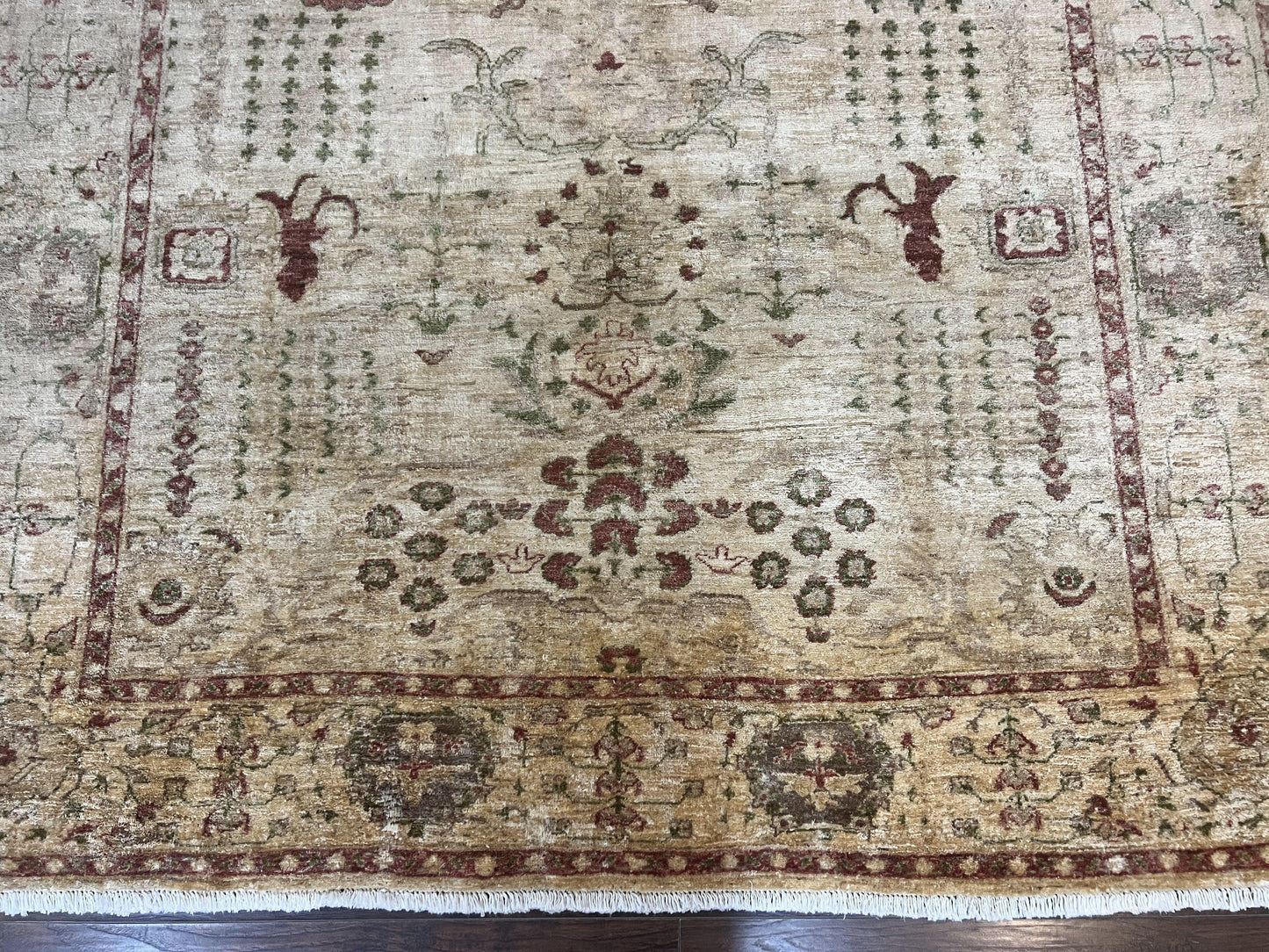 Oushak Rug Handmade Wool Peshawar Carpet For Farmhouse Decor 6x9.6