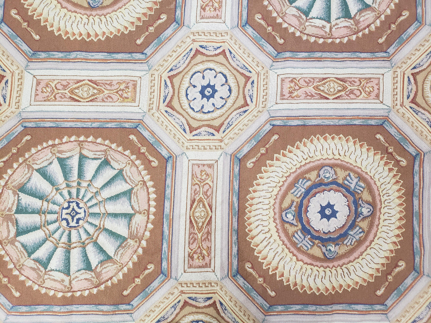 New Chinese Needlepoint Rug 8x14 - 9x14, French European Panel Design, Elegant Dining Room Rug, Flatweave Hand Woven Carpet, Handmade, Wool