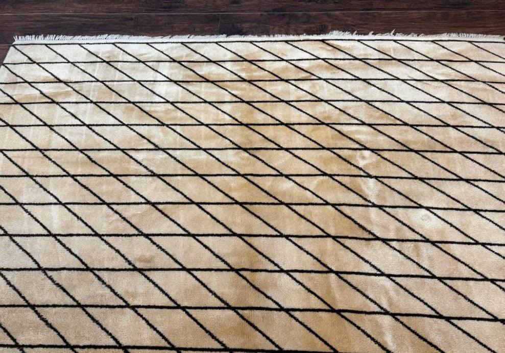 German Wool Rug 7x10 Hand Knotted Contemporary Area Carpet