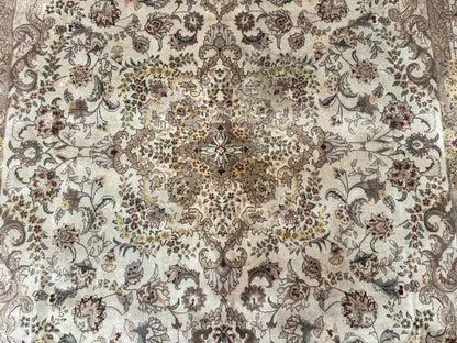 Sino Persian Rug 8x12 Wool Silk Hand Knotted Vintage Carpet