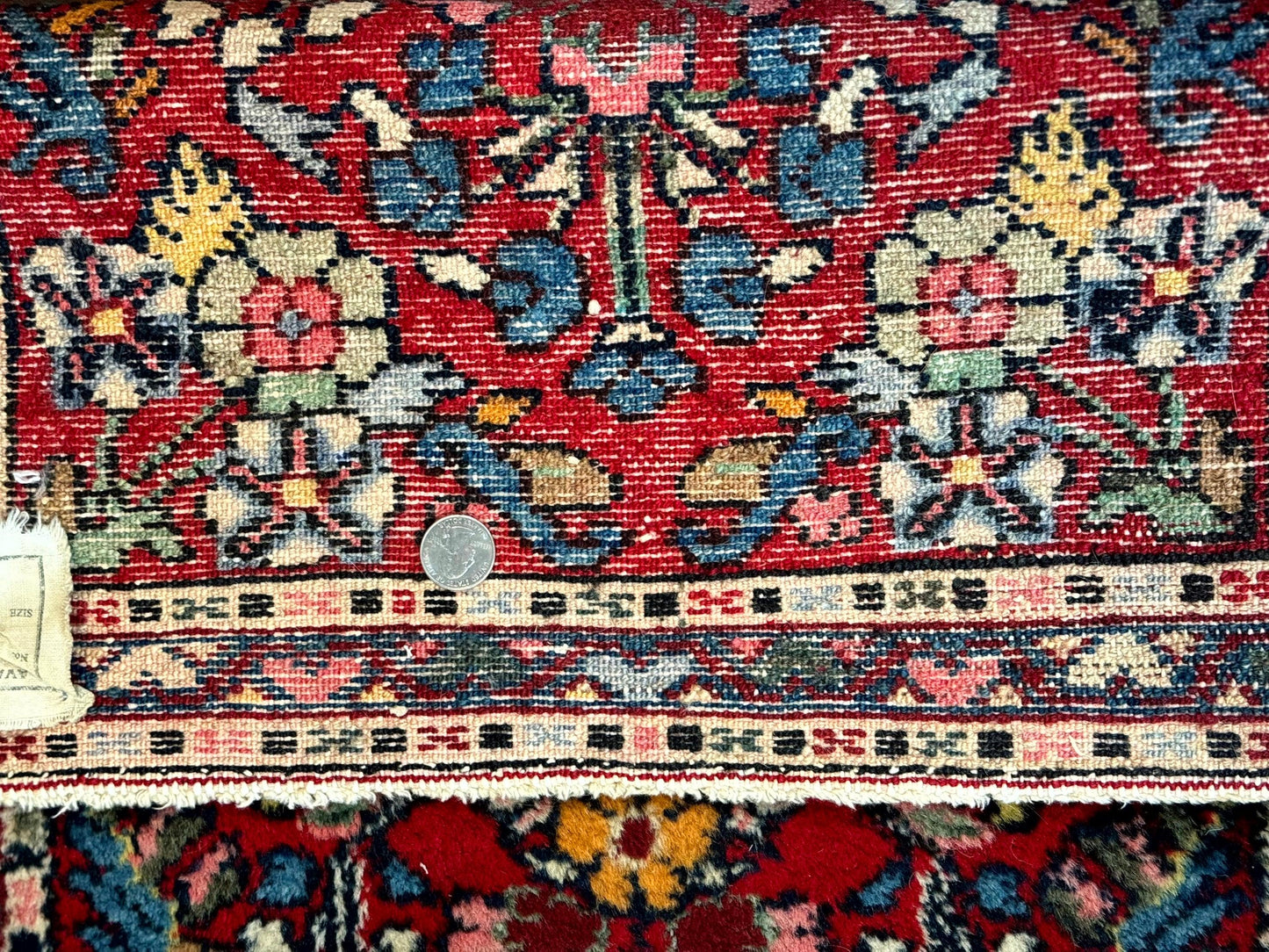 Small Persian Tribal Rug 2x3, Red Colorful Small Hamadan Carpet, Antique Persian Rug