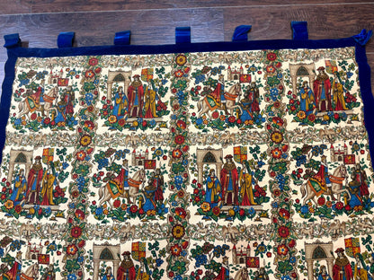 Vintage European Tapestry 4x4, Medievel Design