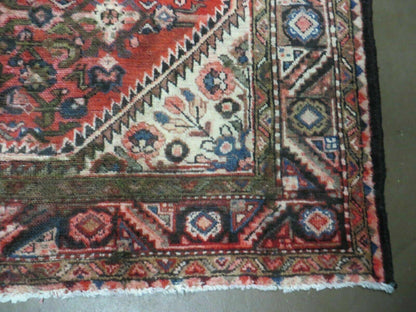 Antique Handmade Wool Rug India Floral Oriental Vegetable Dye 5 Ft 6 In By 10 Ft 4 In