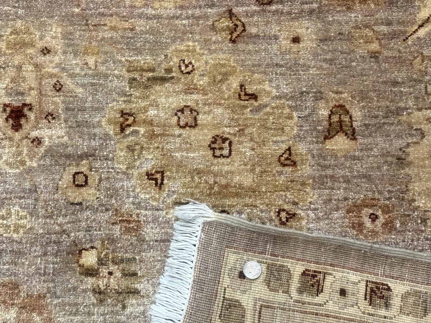 Pakistani Peshawar Rug 8x11, Indo Persian Mahal Carpet, Traditional Wool Oriental Rug