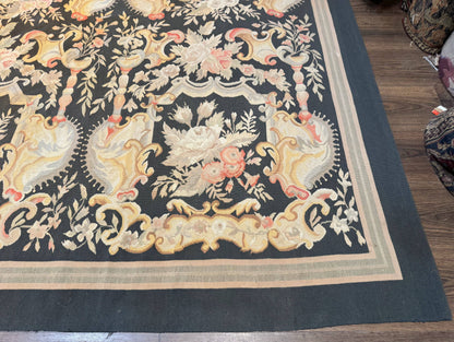 Palace Size Aubusson Rug 12x18 Vintage Handmade Handwoven Wool Masterpiece
