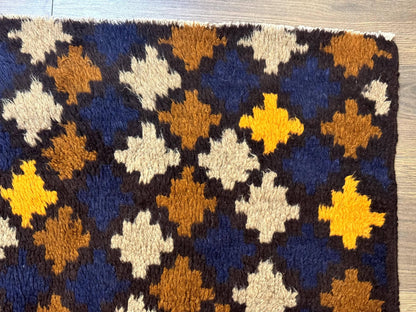 Balouch Afghan Rug 3x4 Hand Knotted Vintage Wool Tribal Multicolor Area Rug