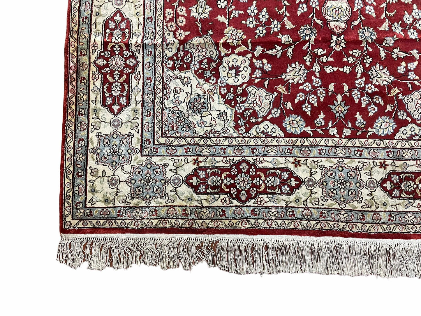 Vintage Handmade Chinese Silk Rug 4x6 Hand Knotted Oriental Silk 400 KPSI