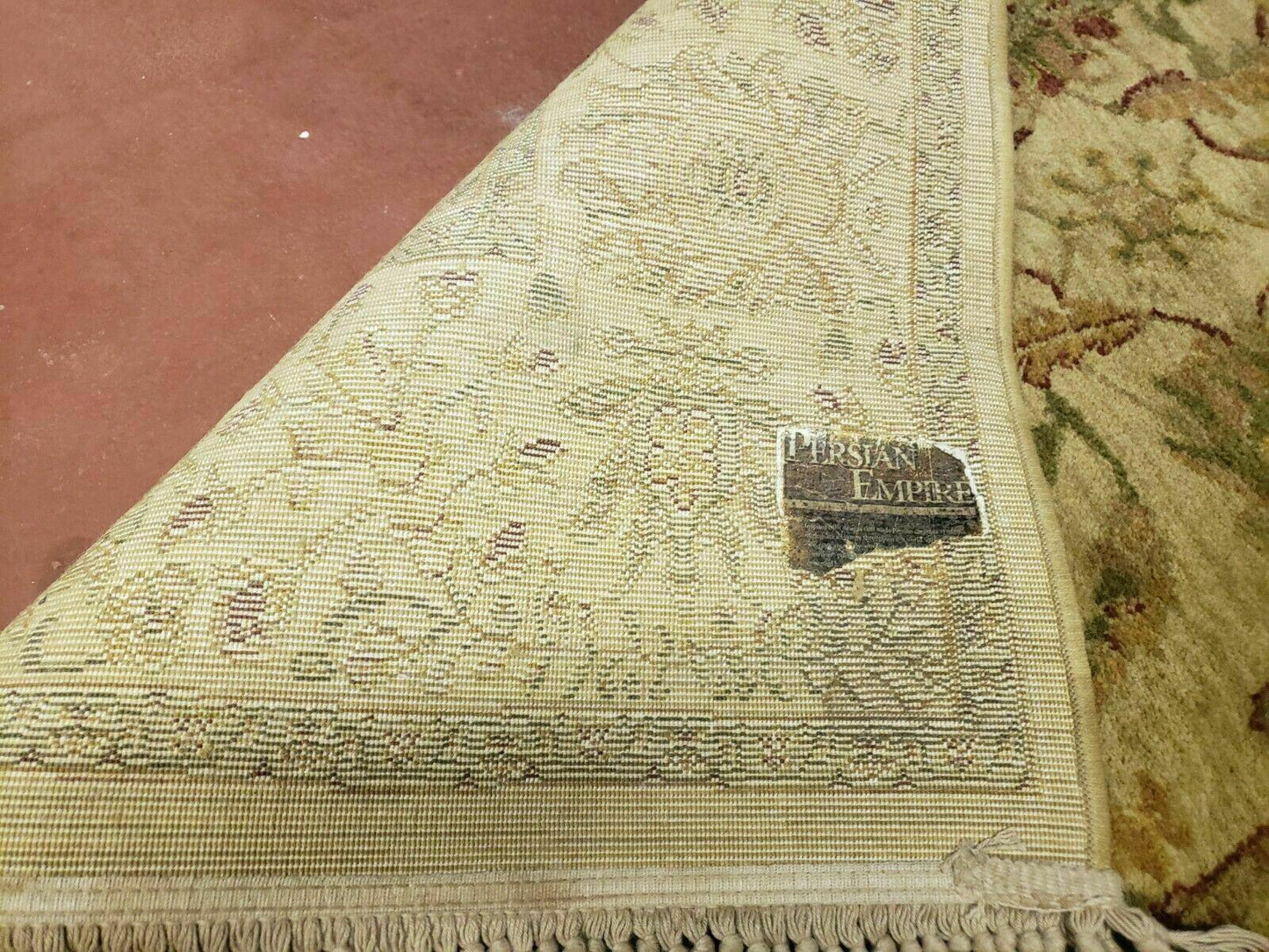 Belgian Power Loomed Rug 5x7 Vintage Oriental Wool Carpet Beige