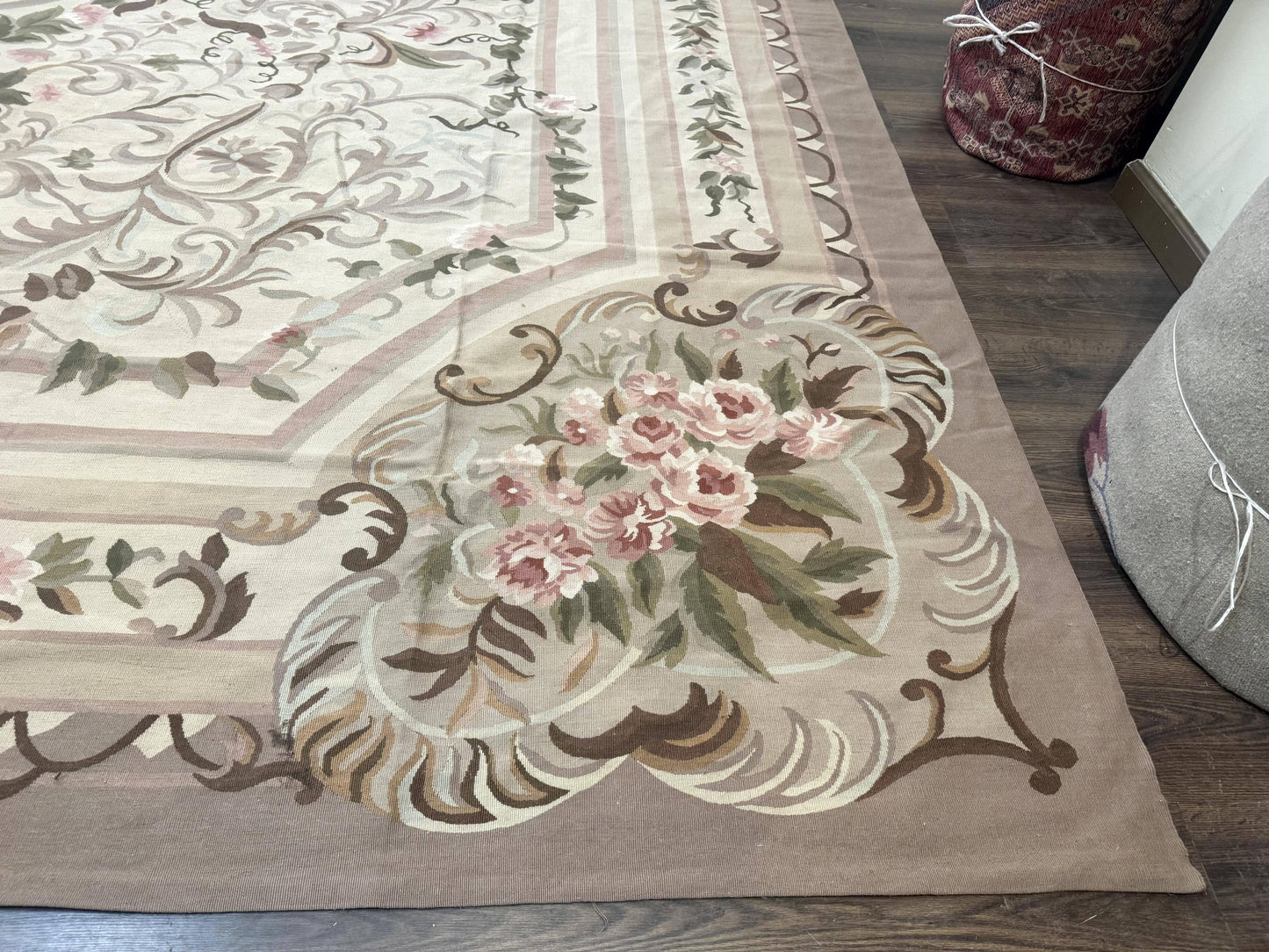 Aubusson Rug Palace Sized 13 X 20 Flatweave Oversized European Design