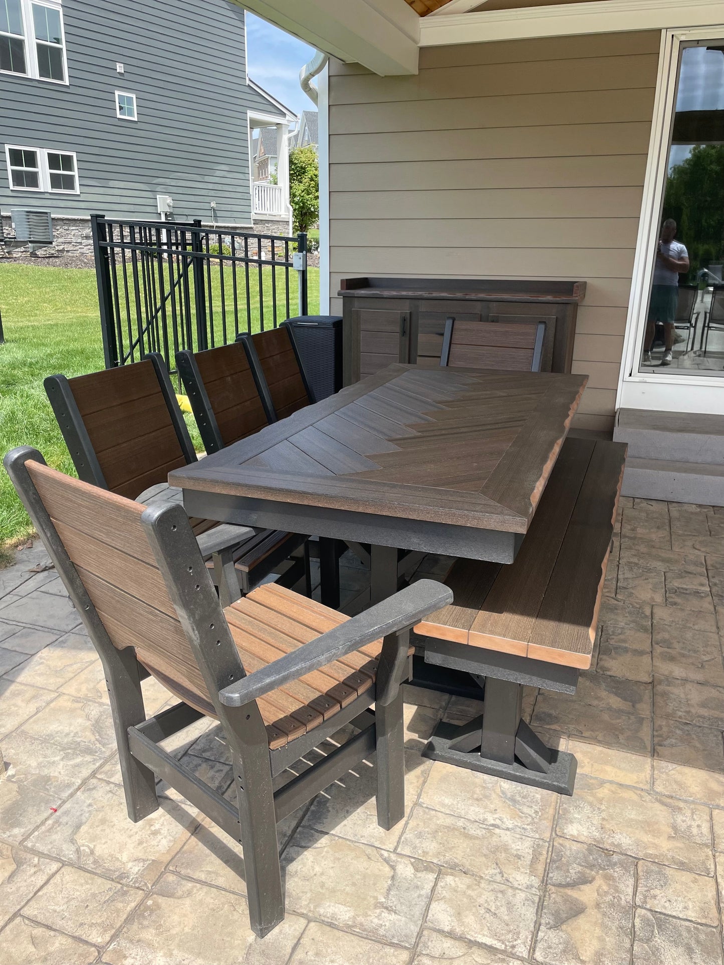 Outdoor Canyon Dining Chair HDPE All Weather Durable Outdoor Patio Seating For Year Round Comfort