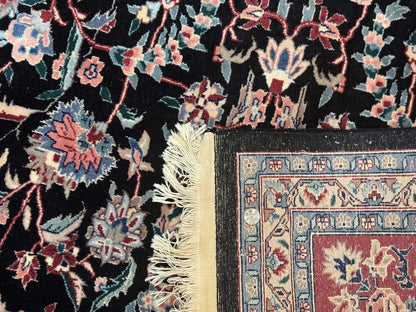 Large Sino Persian Rug 10x15, Floral Allover, Hand Knotted Wool Carpet, Fine