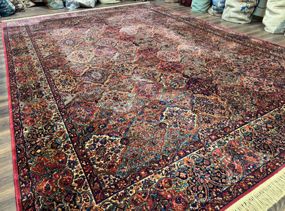 12x16 Karastan Multicolor Panel Kirman Rug #717, Rare Palace Size Wool Original 700 Series