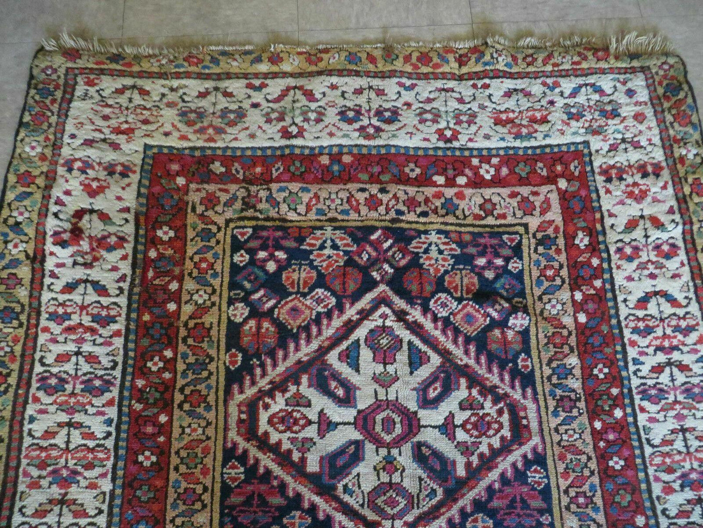 4' X11' Antique Handmade Turkish Anatolian Wool Corridor Kalegy Runner Rug
