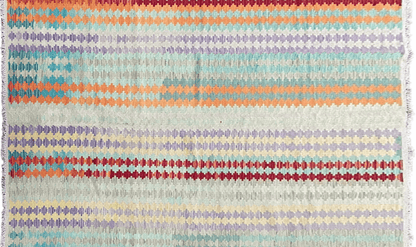 Colorful Kilim Rug 6x8 Turkish Flat Weave Wool Kilim Handmade Anatolian