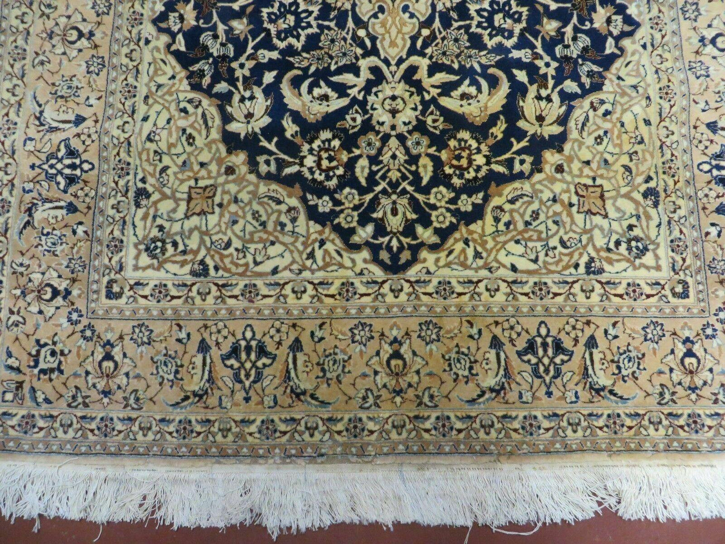 Hand Knotted Wool Silk Rug Floral Oriental 4x6