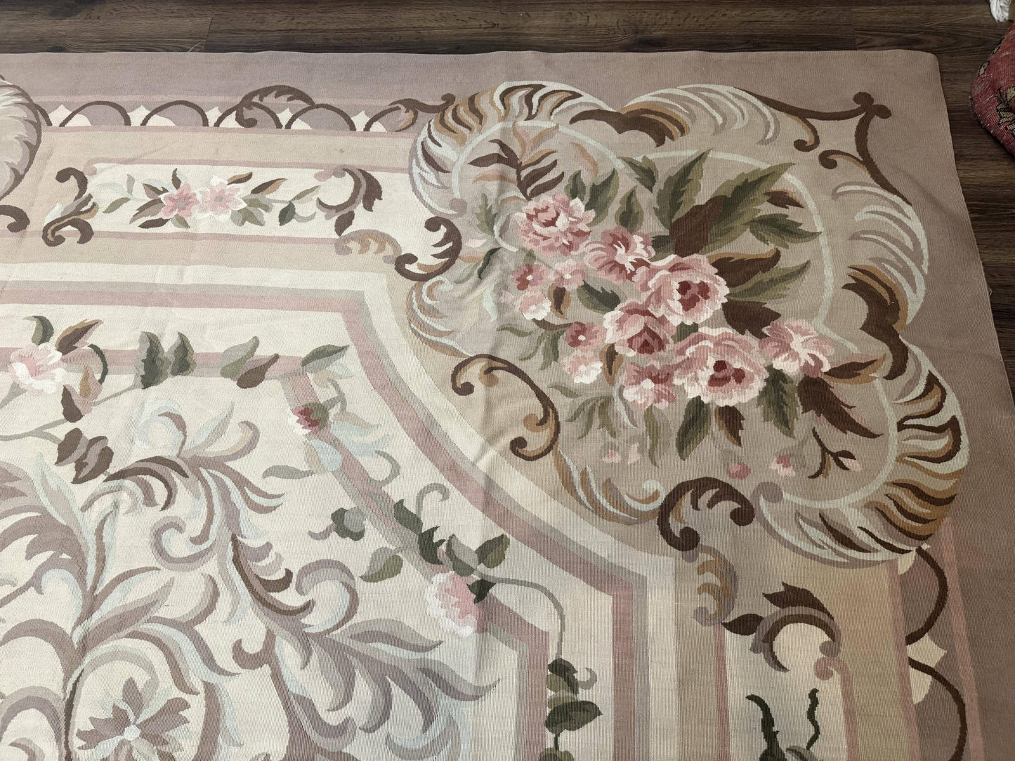 Aubusson Rug Palace Sized 13 X 20 Flatweave Oversized European Design