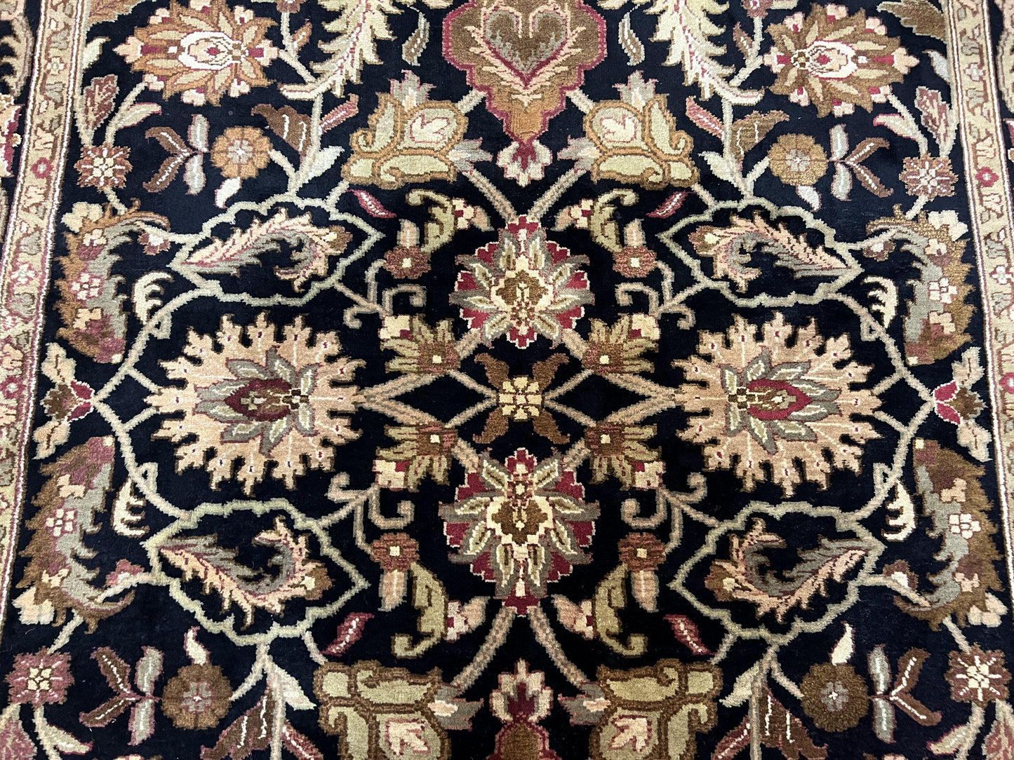 Indo Mahal Sultanabad Rug 8x11 Vintage Handmade Wool Floral Oriental Carpet