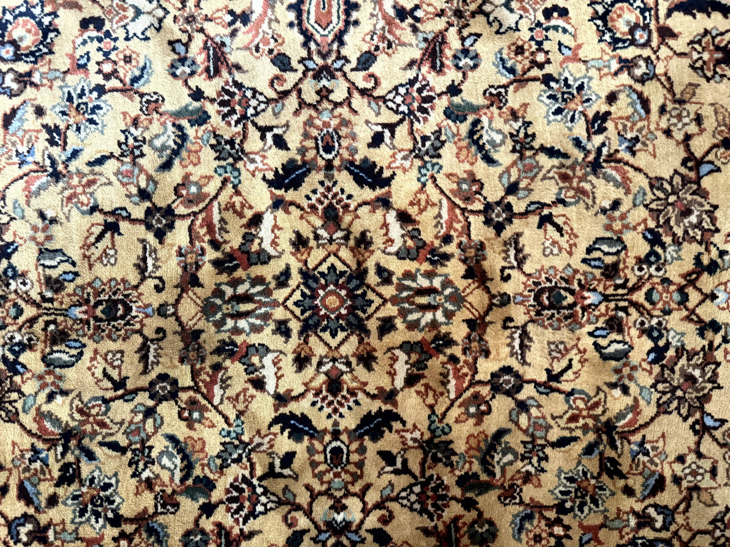 Indo Persian Rug 5x8, Light Tan/Camel, Allover Design