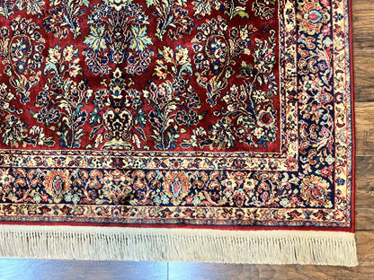 Karastan Red Sarouk Wool Rug 5.9x9 Vintage Oriental Carpet Original 700 Series