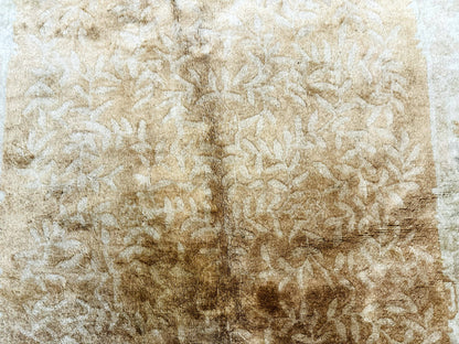 Peking Rug 5x7 Vintage Chinese Wool Carpet Golden Tan Hand Knotted Traditional