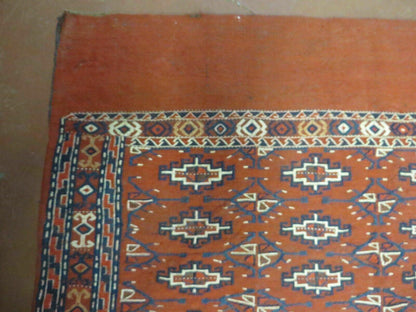 Antique Yamud Turkoman Handmade Rug Pillow Cover Diamond Flat Weave 32x44