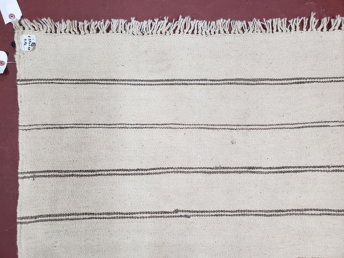 Turkish Kilim Rug Hand Knotted Striped Wool Area Rug 5x8 Southwestern Style