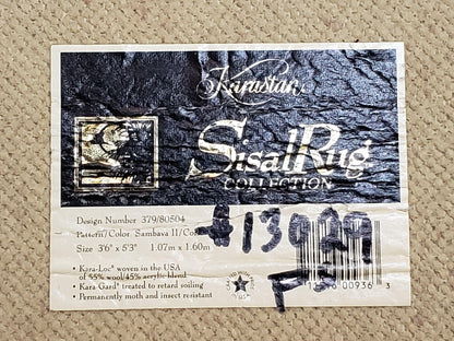 Authentic Karastan Sisal Rug Beige Sambava II 3x5 Entryway Rug