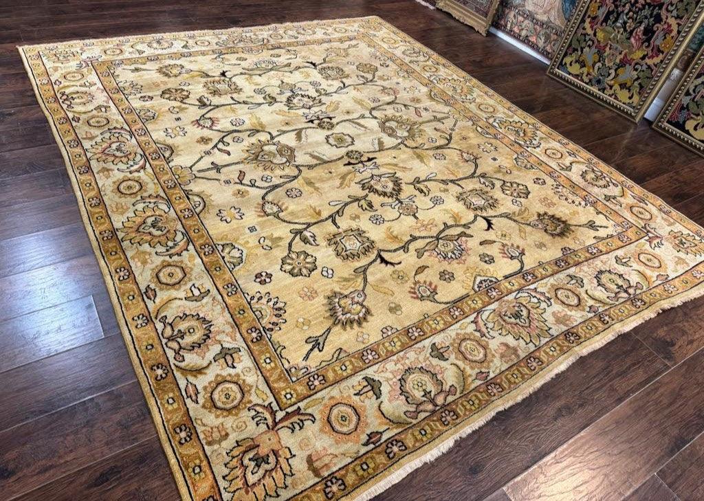 Turkish Oushak Rug 8x10 Vintage Wool Carpet Hand Knotted Deluxe Classic