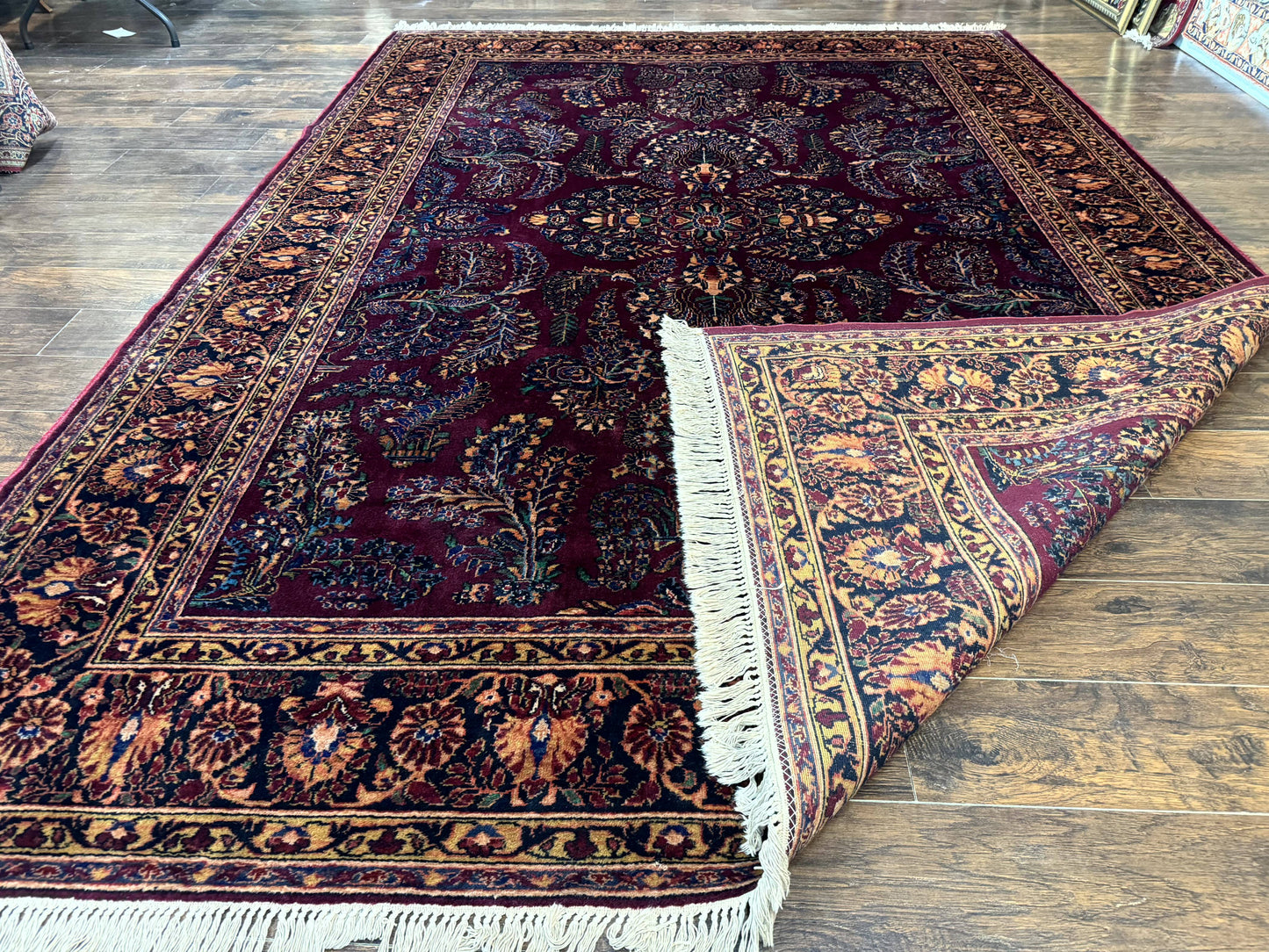 Karastan Rug Antique Wool Pile Sarouk Lanamar 8.6x12 Vintage Discontinued