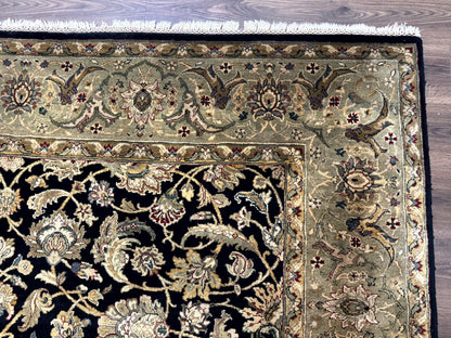 Indo Persian Rug 8x10 Handmade Wool Traditional Floral Allover Vintage