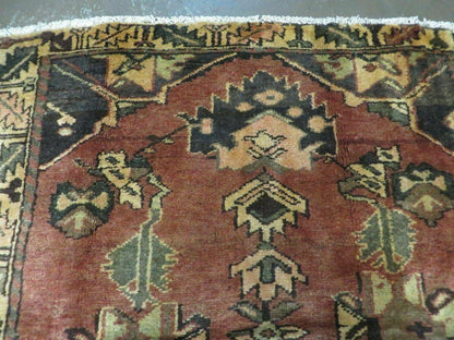 Antique Turkish Wool Rug 4x6 Handmade Vegetable Dye With Rich Pattern