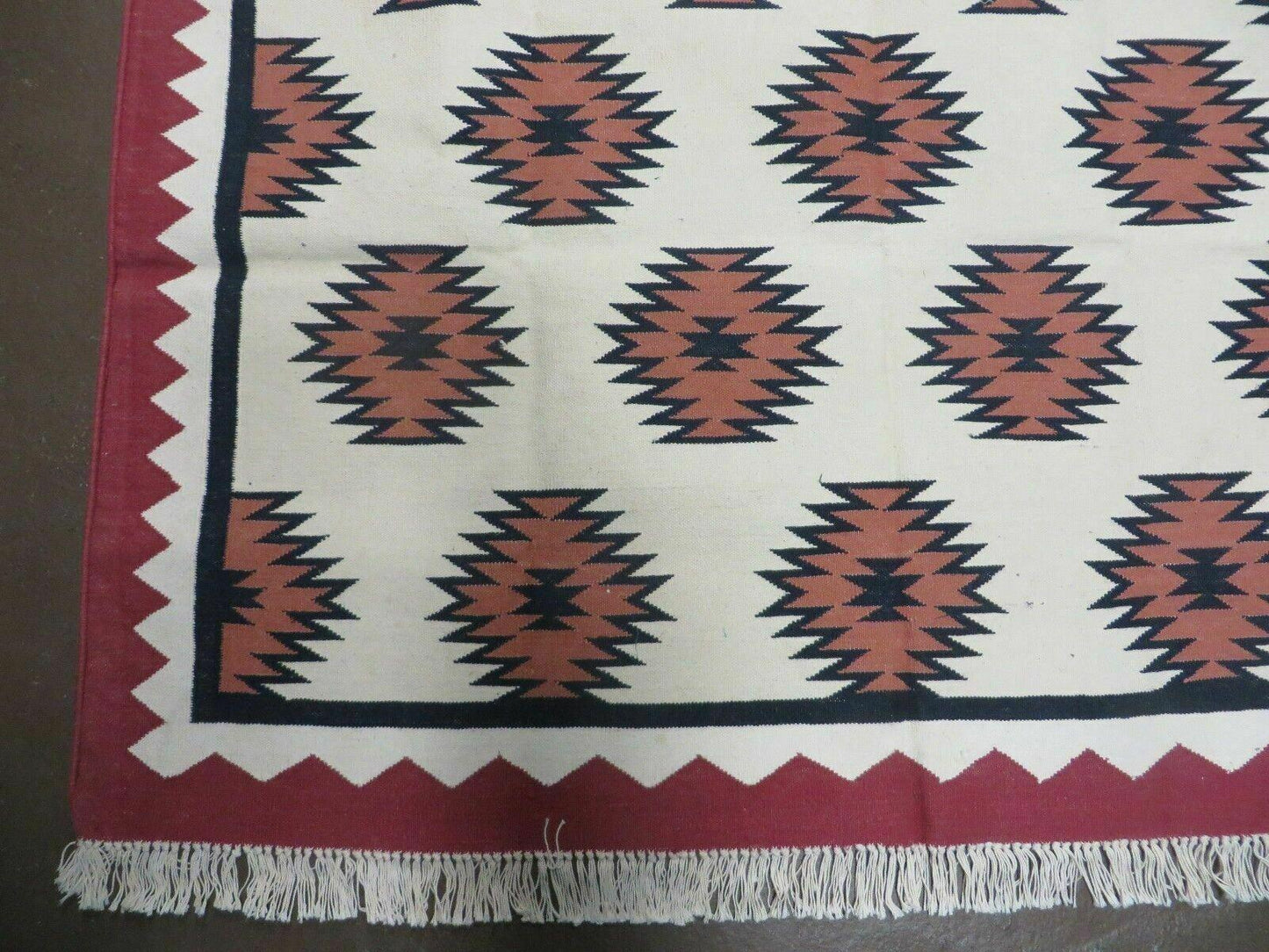 Hand Woven Wool Rug Kilim Dhurrie 5 By 8 Contemporary Oriental Area Rug