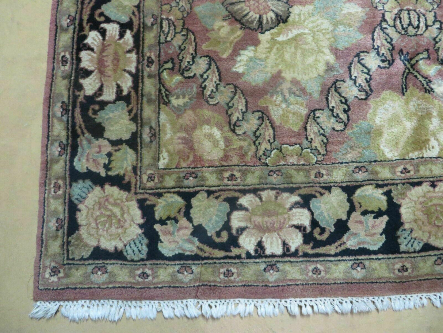 Floral Oriental Wool Rug 6x9 Handmade From India High Quality