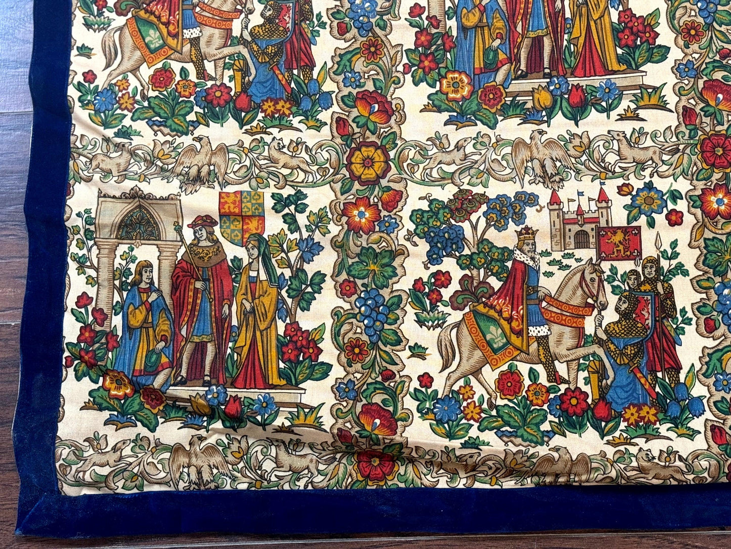 Vintage European Tapestry 4x4, Medievel Design