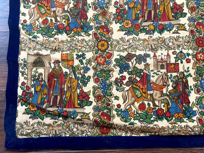 Vintage European Tapestry 4x4, Medievel Design