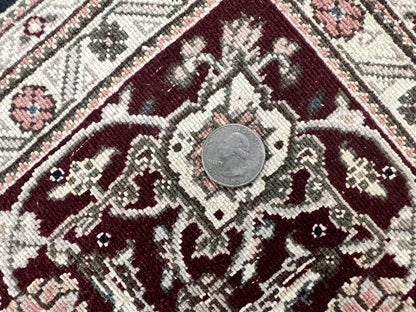 Sino Persian Rug 6x9, Herati Pattern, Vintage Handmade Hand Knotted Wool Oriental Carpet, Fine 6 x 9 Rug, Traditional Rug, Dark Blue Rug